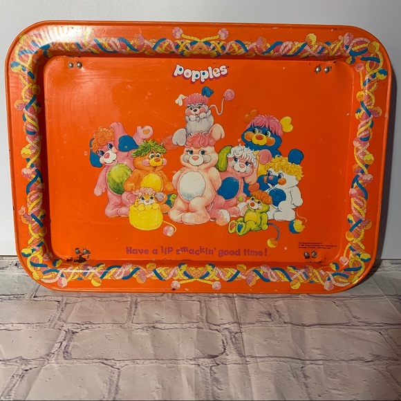 Vintage Other - Vintage Popples Metal Tv Food Tray 1986